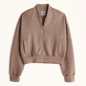 Abercrombie & Fitch YPB Ultra Soft Cropped Zip Bomber Jacket